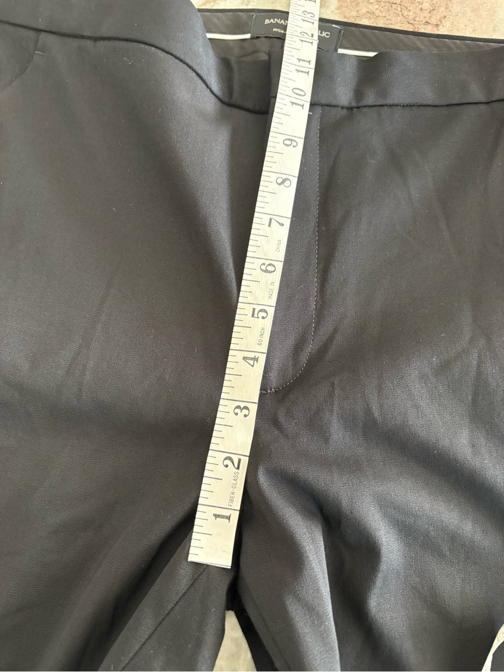 Banana Republic High Rise Slim Ankle Pants Black Bi-Stretch Work Wear Size 10 - Picture 8 of 8